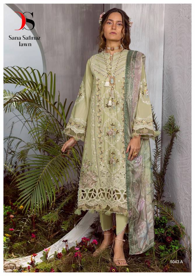 Sana Safinaz Lawn 5043 A To E By Deepsy Embroidered Pakistani Suits Wholesale Shop In Surat
